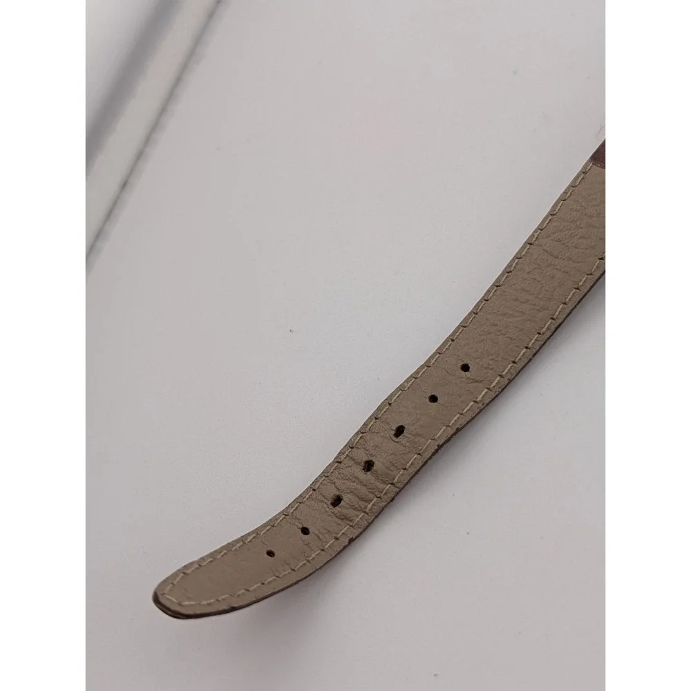 Vintage Monet Women's Watch 25mm Case Brown Leather Band- New Battery